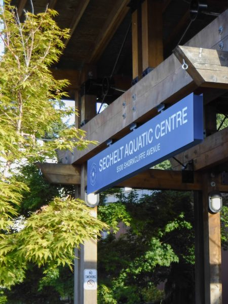 Sechelt Aquatic Centre Ouside Sign