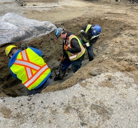 Utility Crews Water Main South Pender